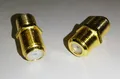 10x F-Adapter F-Verbinder für SAT-Kabel - Coax - mit Sechskant GOLD