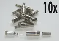 10x Klinkenkupplung 3,5 mm . MONO . Klinke Klinken Kupplung . löt . Metall