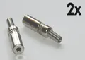2x Klinkenkupplung 3,5mm . STEREO . Klinken Kupplungen . zum Löten . Metall