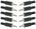10x Klinkenstecker 3,5 stereo Klinke Klinken Stecker zum Löten