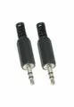 2x Klinkenstecker 3,5mm . STEREO . Klinke Klinken Stecker . löt