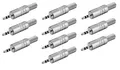 10 x stereo Klinken Stecker 3,5 mm Stereo METALL zum Löten