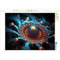 CALVENDO Puzzle Fraktal kombiniert mit Planetensystem 2000 Teile Lege-Größe 90x67cm Foto-Puzzle für glückliche Stunden