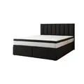 Trada Boxspringbett, Schwarz, Textil, H3, Rechteckig, 180x200 cm, Schlafzimmer, Betten, Boxspringbetten