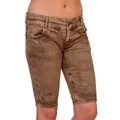 Hangowear Trachtenjeans Trachtenjeans Damen - HENDRINA BERMUDA - hellgrau, schlamm 40
