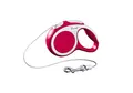 flexi Roll-Leine Vario XS Seil 3 m rot für Hunde, Katzen und Kleintiere bis max. 8 kg