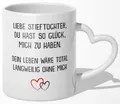 Stieftochter Geschenk Bonus Tochter Tasse Geburtstag Weihnachten Mädchen Frauen