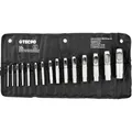 TECPO Locheisen-Satz, 15-teilig, Ø 2–22 mm, aus gehärtetem Carbonstahl, präzise Lochungen in Leder, Textilien und Papier, Lochpfeifen, Hohlzylinder, Lochstanzen Werkzeug Set, Lochschneider Satz