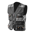 NEO TOOLS Weste Arbeitsweste Größen S-XXL | Grau/Schwarz, Arbeitsbekleidung Berufskleidung, Weste aus starkem Oxford-Stoff, Reflexionsweste (S)
