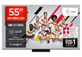 TCL 55C7K QD-Mini LED Fernseher, 55 Zoll, 4K HDR Premium, Dolby Vision IQ & Atmos, Bang & Olufsen Sound, Smart TV mit Google TV, 144Hz, HDMI 2.1, AMD FreeSync Premium Pro, AirPlay 2, Google Assistant