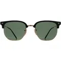 Ray-Ban Square Unisex Schwarz auf Gold Grün RB4416 Neu Clubmaster