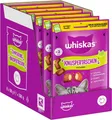 WHISKAS Knuspertaschen Katzensnacks mit Pute 6x 60g – Snacks mit Pute für Katzen