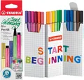 STABILO Premium-Filzstift Pen 68- 18er Zick- Zack- Tischset - 18 Farben