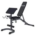 GORILLA SPORTS® Hantelbank - Curlpult, Verstellbar, bis 250kg - Bankdrücken Bank, Sit Up Bank, Trainingsbank, Schrägbank, Bauchtrainer, Fitnessbank, Flachbank, Bizeps Curlbank, Krafttraining (Schwarz)
