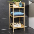 Bambus Badregal mit FSC Maße: ca. 30 x 30 x 70cm Badezimmer Regal Bambusregal