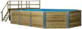 weka Achteckpool Mali 4 mit Technikraum (Set, 10-tlg), BxLxH: 376x714x116 cm