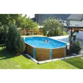 Pool Holzpool Weka Massivholzpool "Alles dabei" 376 x 714 x 116 cm + Technikraum