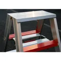 SZAGATO Doppelleiter, 2 x 5 Stufen, max. Belastung: 150 kg - silberfarben