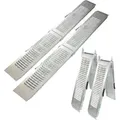 Trutzholm 2 X Auffahrrampe Klappbar 189cm Traglast 400 Kg Stahl Grau Geriffelt Verladerampe Rampe