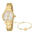 Just Cavalli Damenuhr Analog Quarz mit Edelstahlarmband JC1L332M0055, Silber grau, Mode