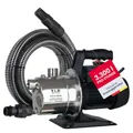 T.I.P. 30094 Gartenpumpe Edelstahl Clean Jet 1000 Plus mit 4m Ansauggarnitur (3.300 l/h Fördermenge, Förderhöhe max. / Druck max. 46 m / 4,6 bar, stabile Metallgrundplatte)