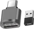 Kompakter USB C Micro SD Kartenleser mit schneller Datenübertragung - Dunkelgrau