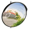 Relaxdays Verkehrsspiegel 10028415, schwarz, Ø 60cm, Kunststoff, für Innen- & Außenbereich