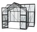 Vitavia Gewächshaus - 383x383x254cm - schwarz - Aluminium / Stahl / Glas
