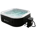 Juskys Whirlpool, Schwarz, Kunststoff, 185x65x185 cm, Freizeit, Pools und Wasserspaß, Whirlpools
