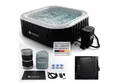 Juskys Whirlpool SpaLuxe, Aufblasbar, (1-tlg), 130 Sprudeldüsen, Inkl. Pumpe und Zubehör, 2400W Heizleistung