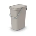 Abfalleimer Mülleimer mit Deckel 12L Recycling Müll Kunststoff Braun Systema