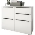 Aktenschrank BORCHARDT MÖBEL "Tom", weiß (weiß, matt), B:93cm H:72cm T:35cm, Spanplatte, Schränke, Breite 93 cm, Mehrzweckschrank