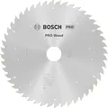 Bosch 1x PRO Wood Kreissägeblatt für Akku-Kapp‑ und Gehrungssägen (für Weichholz, Hartholz, Ø mm, Professional Zubehör Kapp- und Gehrungskreissäge)