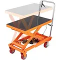 VEVOR Scherenhubtisch hydraulisch 500 kg Tragfähigkeit Hubtischwagen 285_900 mm Hubbereich Hubtisch Werkstatt 815 x 505 mm Plattform Scherenhubwagen