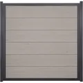 GroJaViento Zaunelement Bi-Color Sand 180 x 180 cm Rahmen: Anthrazit