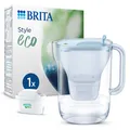 BRITA 086213 Wasserfilter-Kanne Style eco - gletscherblau, inkl. MX PRO