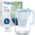 BRITA Wasserfilterkanne Style eco blau - 1 MAXTRA PRO Pure Performance Kartusche