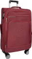 My Travel Bag 3090 Stoffkoffer 4-Rollen Trolley Koffer Reisekoffer Tasche Reisetasche Leicht Rot L
