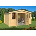 LASITA MAJA Gartenhaus "Dallas", BxHxT: 410,9 x 233,7 x 312 cm (Außenmaße inkl. Dachüberstand), Holz - beige