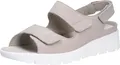 Waldläufer K-Adea Sandale 658k01-206-070, Orthotritt, Denver (Nubukleder) / Nalastretch, Stein (beige), Weite K 37 1/2