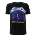Metallica Men's Ride The Lightning Tracks (Back Print) Slim Fit T-Shirt Black XL