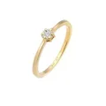 Elli DIAMONDS Solitär Verlobung Diamant (0.045 ct.) 585 Gelbgold 52 Damen 