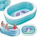 Kinderpool aufblasbar oval 163x107x46cm Planschbecken Garten bunt PVC