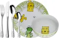 WMF Kindergeschirr-Set Safari (6-tlg), 1 Personen, Cromargan® Edelstahl Rostfrei 18/10, ab 3 Jahren, spülmaschinengeeignet, farb- und lebensmittelecht