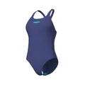 arena Damen Women's Team Pro Solid One Piece Swimsuit, Future Dusk-Water, 34 EU