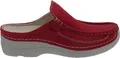 Wolky Clog Roll Slide, Nubukleder, Rot, Fußbett zum Wechseln 43