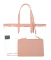 LACOSTE Anna Seasonal Shopping Bag Shopper Tasche Miami transparent lachsfarben