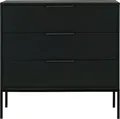 WOOOD Kommode Adam mit geschliffenem Oberfläche und 3 Schubladen, Schubkasten-Kommode, B 94 cm x H 93 cm
