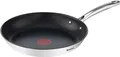 Tefal Bratpfanne Duetto+, langlebige Antihaftversiegelung, Thermo-Signal, Edelstahl, Premium Edelstahl, Induktionspfanne, für alle Herdarten geeignet