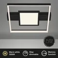 Briloner 3028-015 LED Deckenleuchte mit Mittelbeleuchtung, schwarz, 1xLED/38W